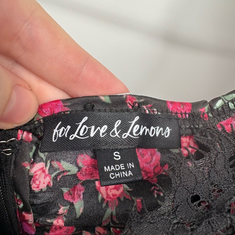 For Love and Lemons x VS Melrose Floral Puff Sleeve Mini Dress - Picture 9 of 12